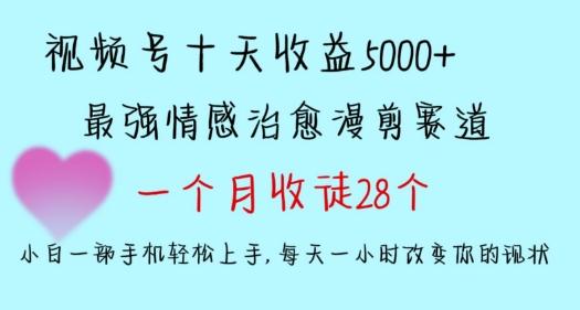 十天收益5000+，多平台捞金，视频号情感治愈漫剪，一个月收徒28个，小白一部手机轻松上手【揭秘】-冒泡网
