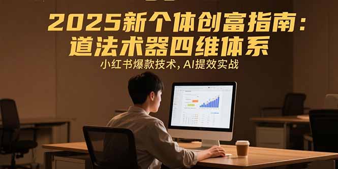 2025新个体创富指南：道法术器四维体系，小红书爆款技术，AI提效实战-冒泡网
