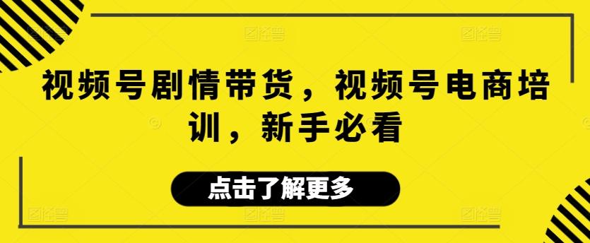 视频号剧情带货，视频号电商培训，新手必看-冒泡网