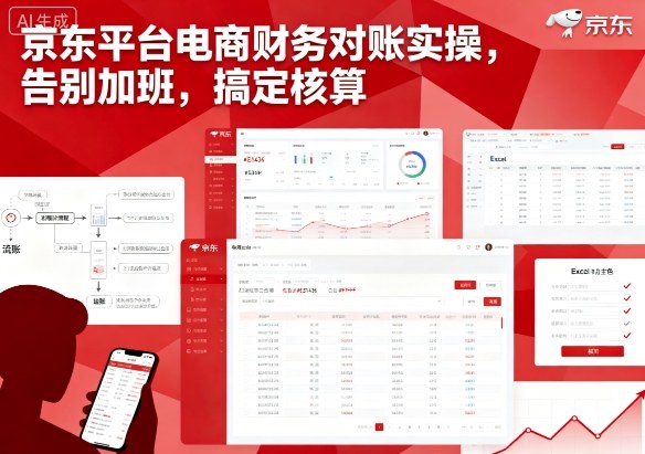 京东平台电商财务对账实操，告别加班，搞定核算-冒泡网