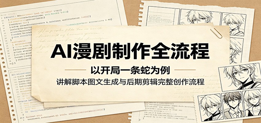 AI漫剧制作全流程：以开局一条蛇为例，讲解脚本图文生成与后期剪辑完整创作流程-冒泡网
