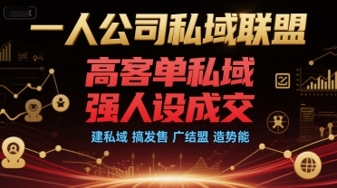 一人公司私域联盟，高客单私域，强人设成交，建私域 搞发售 广结盟 造势能-冒泡网