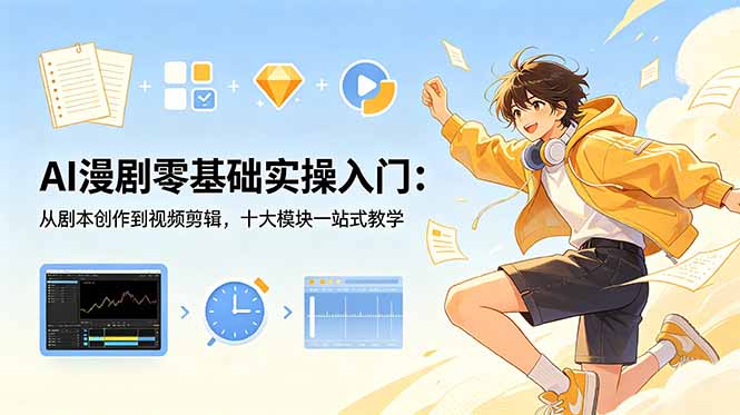 3e45ef9873c87d06a7e1b8079257cdcb.jpeg AI漫剧零基础实操入门:从剧本创作到视频剪辑,十大模块一站式教学