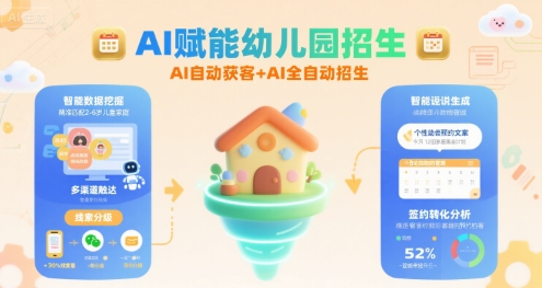 AI赋能幼儿园招生，AI自动获客+AI全自动招生-冒泡网