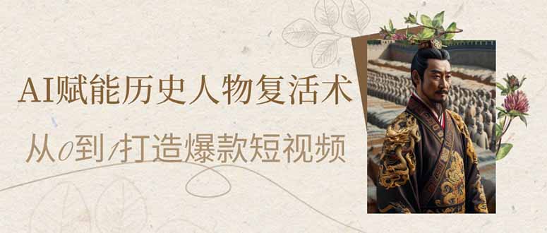AI赋能历史人物复活术：从0到1打造爆款短视频-冒泡网