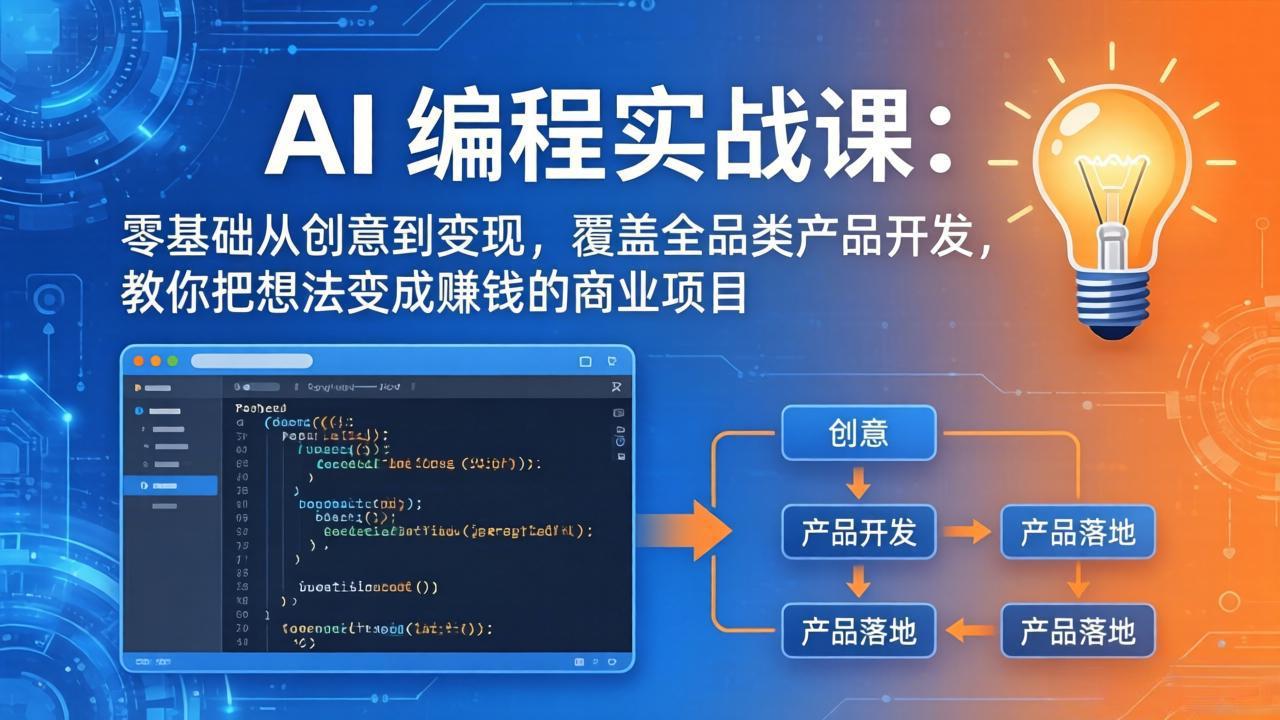 415866629cb64fb4603ea20590d023a3.jpeg AI编程实战课-第三期-5月3更新:零基础从创意到变现,覆盖全品类产品开发,把想法变成赚钱项目