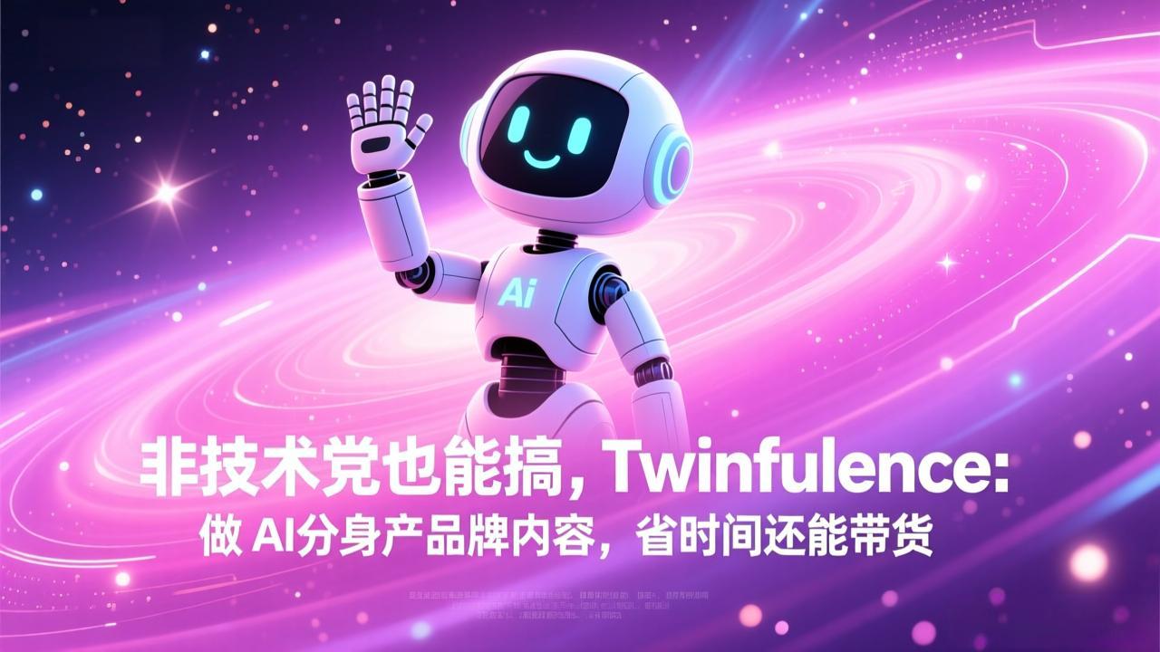 41fe65c84469dfd70a297969917ba011.jpeg 非技术党也能搞!Twinfluence:做 AI 分身产品牌内容,省时间还能带货