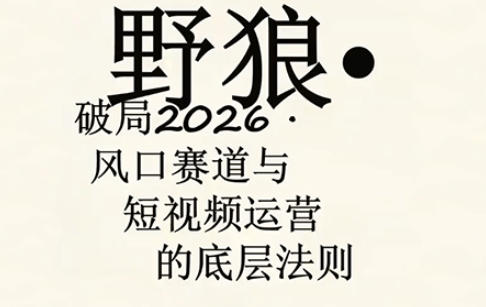 野狼团队·多平台实操运营课，覆盖AI口播、服装、好物、漫剪等热门玩法(更新4月29日)-冒泡网