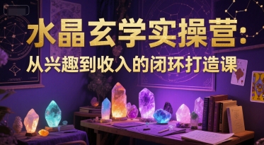 水晶玄学实操营：从兴趣到收入的闭环打造课-冒泡网