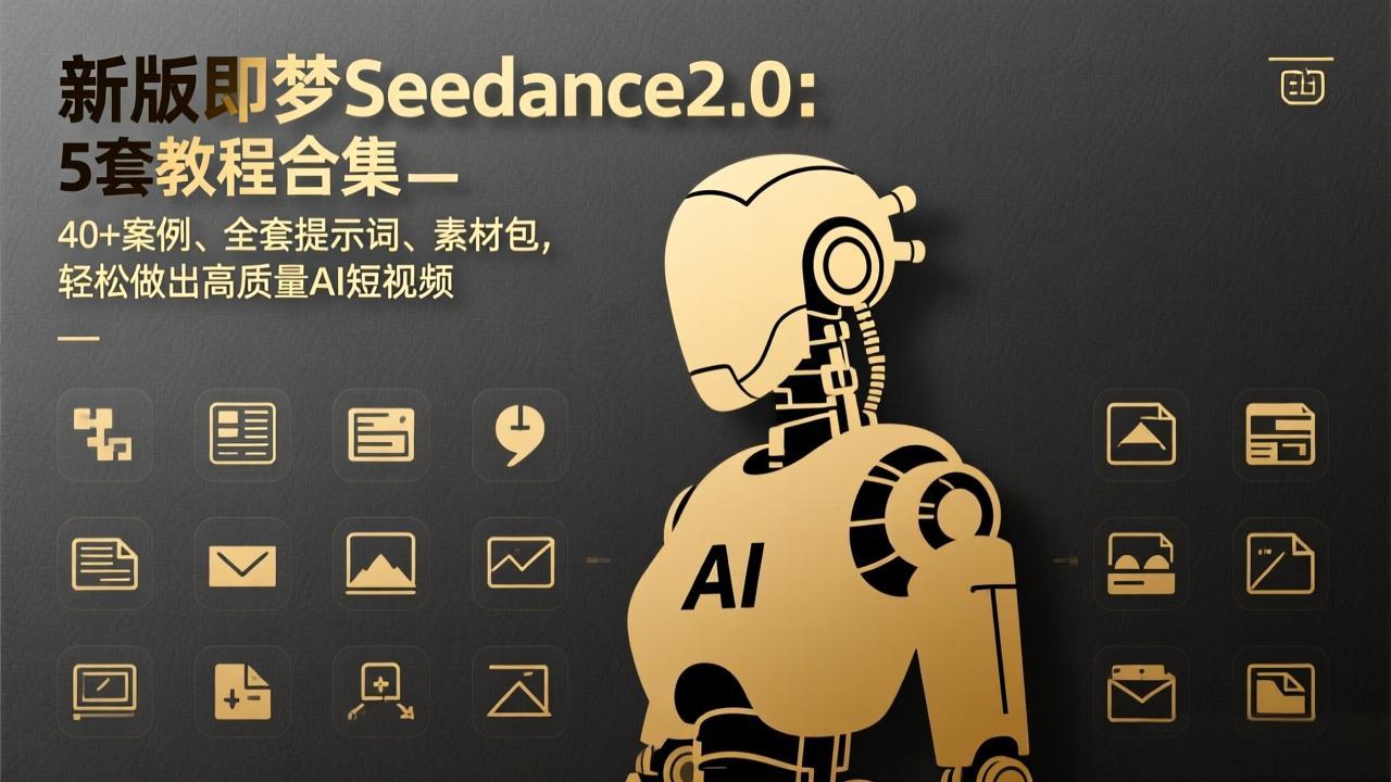 新版即梦Seedance2.0：5套教程合集，40+案例、全套提示词、素材包，轻松做出高质量AI短视频-冒泡网