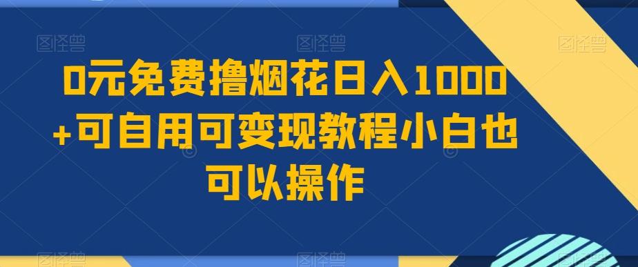 0元免费撸烟花日入1000+可自用可变现教程小白也可以操作，永久免费更新链接-冒泡网