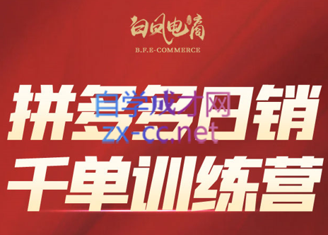 白凤电商学院·拼多多日销千单训练营(更新7月)-冒泡网