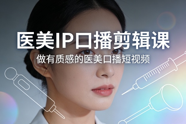医美IP口播剪辑课，做有质感的医美口播短视频-冒泡网