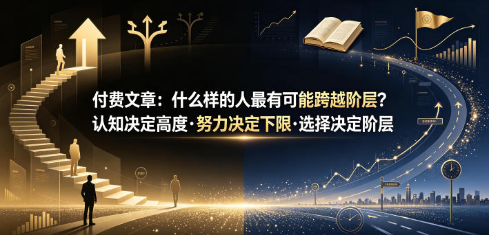 付费文章：什么样的人最有可能跨越阶层？认知决定高度·努力决定下限·选择决定阶层-冒泡网