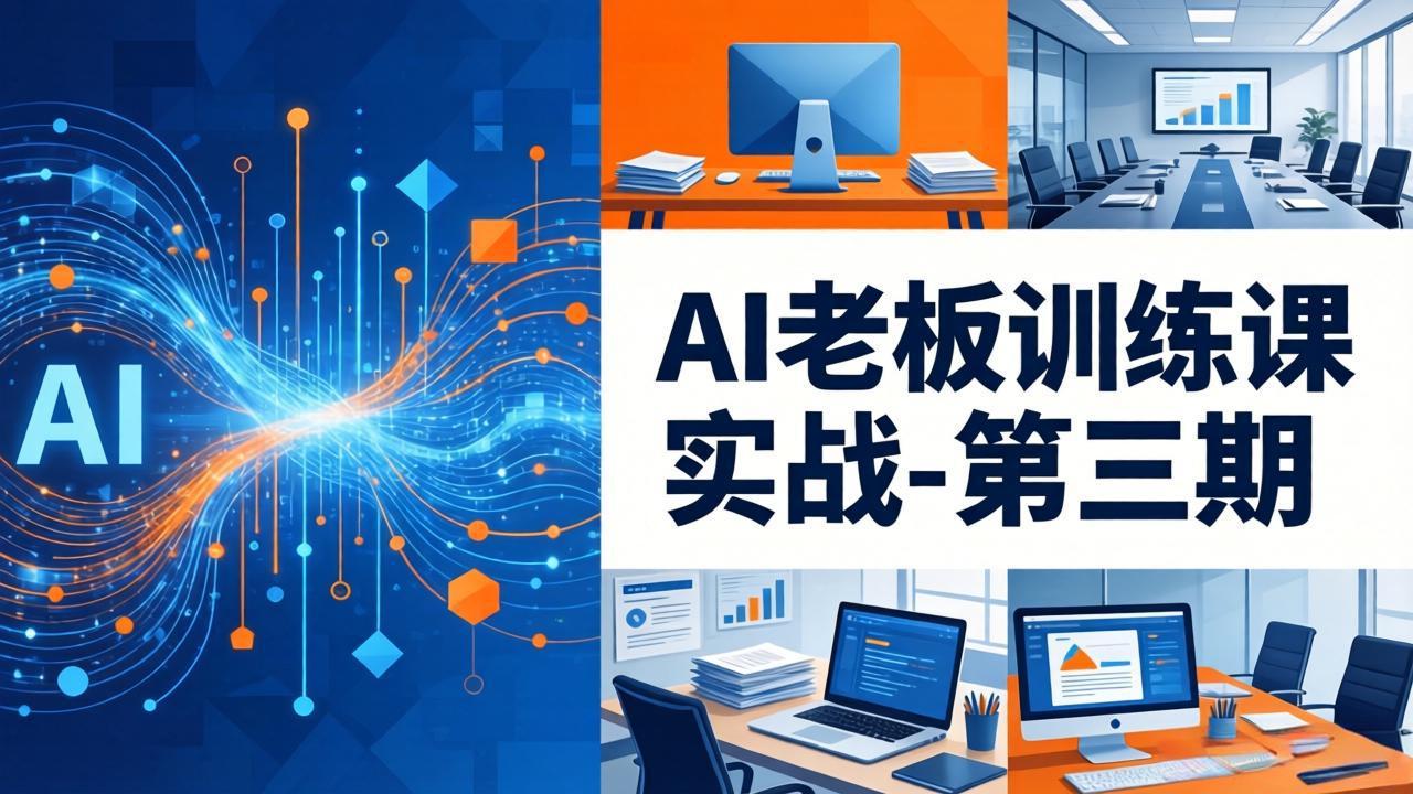 49de5af90e26d2c046f93abb43a5bebf.jpeg AI老板训练课实战-第三期:AI+内容应用落地教学,从0到1打通AI变现完整路径