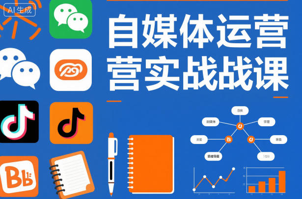 自媒体运营实战课，掌握一套系统的自媒体运营底层方法论，成为优秀的内容创作者-冒泡网