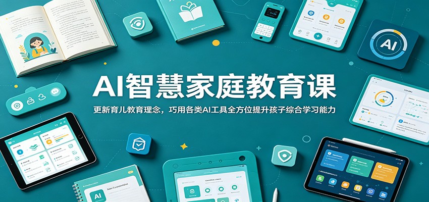 AI智慧家庭教育课：更新育儿教育理念，巧用各类AI工具全方位提升孩子综合学习能力-冒泡网