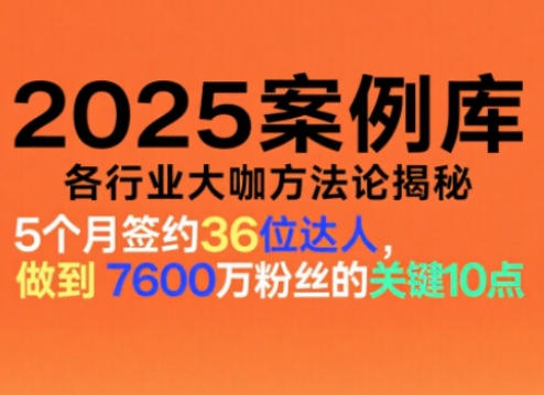 2025案例库，收录各行业大咖的方法论，各行业大咖方法论揭秘-冒泡网