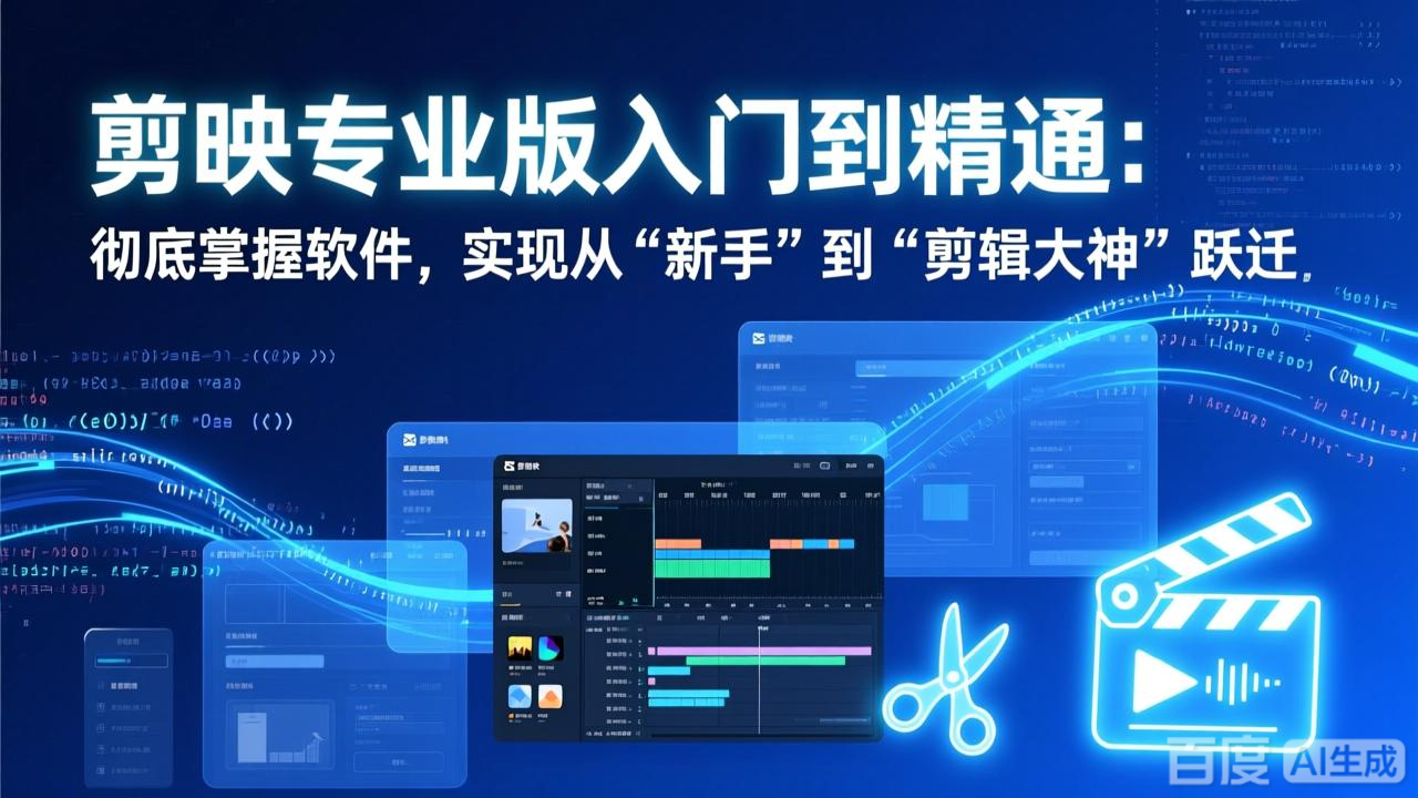 剪映专业版入门到精通：彻底掌握软件，实现从“新手”到“剪辑大神”跃迁-冒泡网