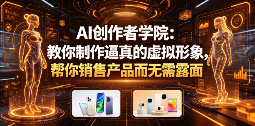 AI创作者学院：教你制作逼真的虚拟形象，帮你销售产品而无需露面【原创双语字幕】-冒泡网