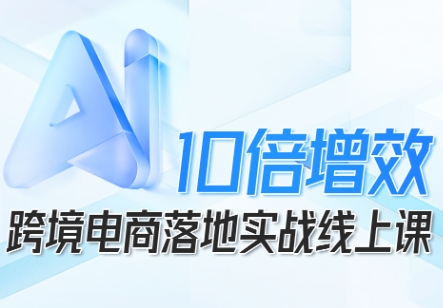 跨境电商10倍增效，跨境电商AI落地实战线上课-冒泡网