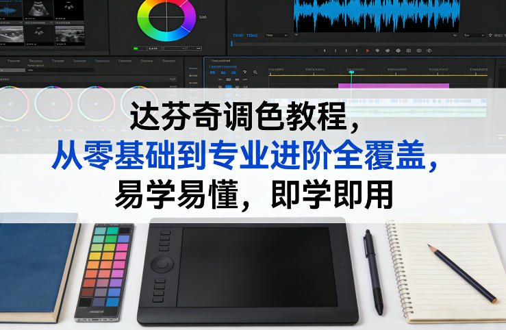达芬奇调色教程，从零基础到专业进阶全覆盖，易学易懂，即学即用-冒泡网