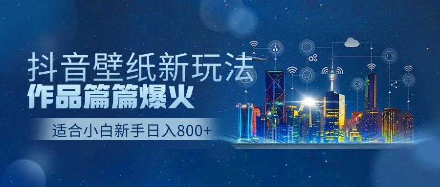 (9842期)抖音壁纸号新玩法，作品篇篇爆火，日收益500+-冒泡网