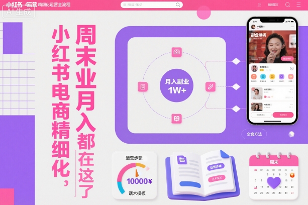 54159263024fee7de7d2b65da5bea1ed.jpeg 小红书电商精细化运营全流程,周末副业月入1W+,全套方法都在这了