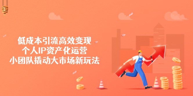 低成本引流高效变现，个人IP资产化运营，小团队撬动大市场新玩法-冒泡网