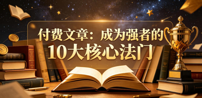 56bbaf64c16204efc2e1e8fa5e7c322c.jpeg 付费文章:成为强者的10大核心法门