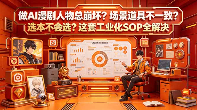 做AI漫剧人物总崩坏？场景道具不一致？选本不会选？这套工业化SOP全解决 (更新-冒泡网
