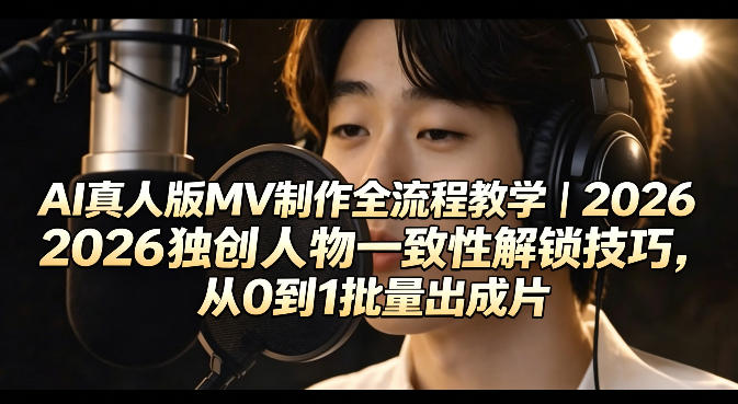 58b7726f7220c9790fa1150e75db54dc.jpeg AI真人版MV制作全流程教学|2026独创人物一致性解锁技巧,从0到1批量出成片