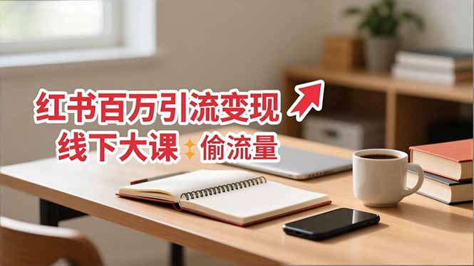 小红书百万引流变现-11月线下大课：分享从0到百万引流路径，手把手教偷流量、拿结果-冒泡网