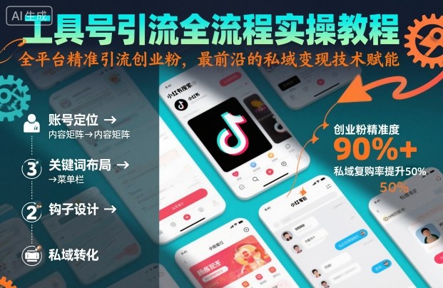 5983ccbfa45a111a6b44a32fece04f7c.jpeg 工具号引流全流程保姆级实操教程,全平台精准引流创业粉,最前沿的私域变现技术赋能
