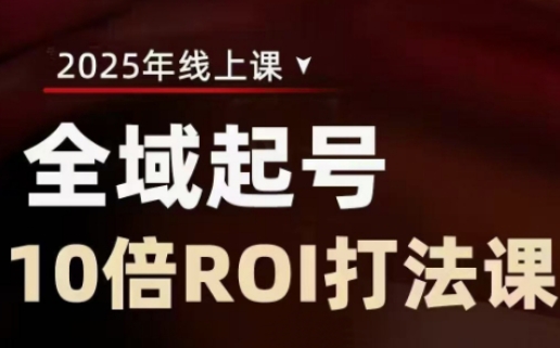 2025全域起号10倍ROI打法课，助你提升直播间的投资回报率-冒泡网
