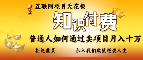 互联网项目天花板，知付付费项目，普通人如何通过卖项目月入十个，拒绝韭菜【揭秘】-冒泡网