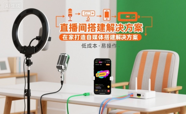 直播间搭建解决方案，在家打造自媒体搭建解决方案-冒泡网