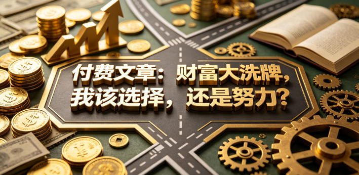 付费文章:财富大洗牌,我该选择,还是努力?-冒泡网