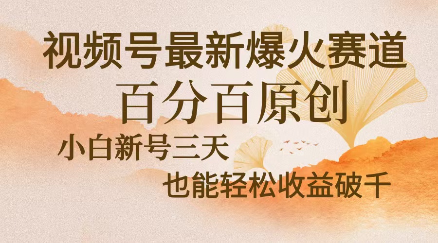 视频号最新爆火赛道，中老年粉深信不疑，百分百原创，新号三天收益轻松…-冒泡网