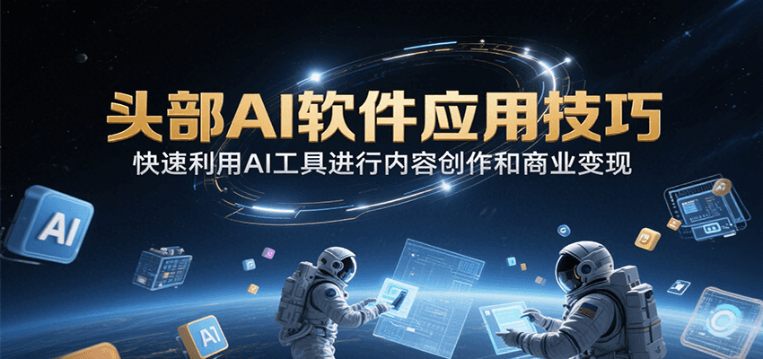 头部AI软件应用技巧，快速利用AI工具进行内容创作和商业变现-冒泡网