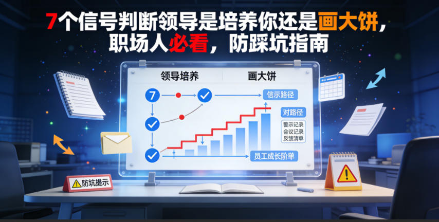 付费文章：7个信号判断领导是培养你还是画大饼，职场人必看，防踩坑指南-冒泡网