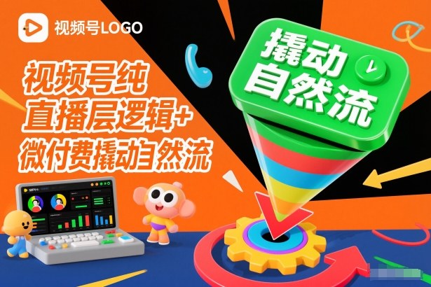 视频号纯直播底层逻辑+微付费撬动自然流-冒泡网