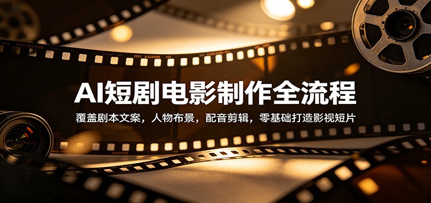 AI短剧电影制作全流程：覆盖剧本文案，人物布景，配音剪辑，零基础打造影视短片-冒泡网