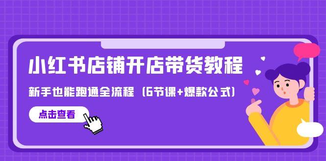 (9883期)最新小红书店铺开店带货教程，新手也能跑通全流程(6节课+爆款公式)-冒泡网