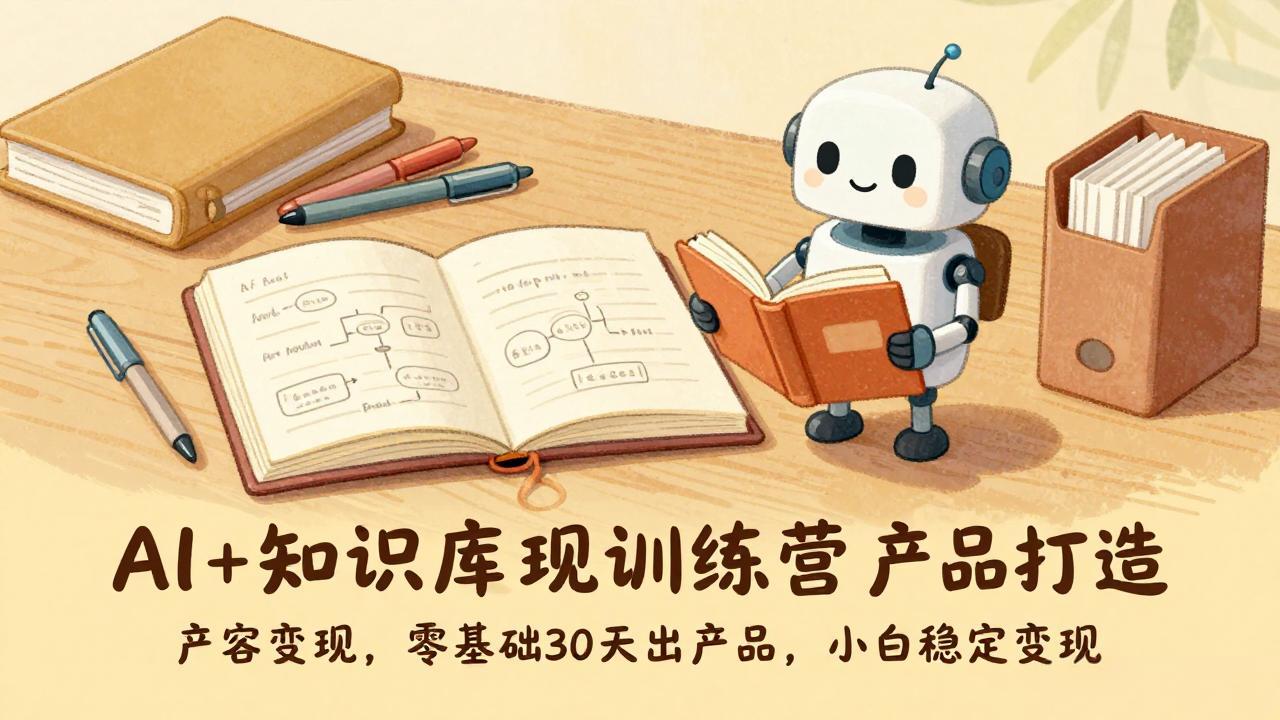 AI+知识库变现训练营，产品打造、内容创作、全平台变现，零基础30天出产品，小白稳定变现-冒泡网