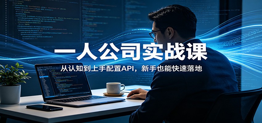 一人公司实战课：从认知到上手配置API，新手也能快速落地-冒泡网