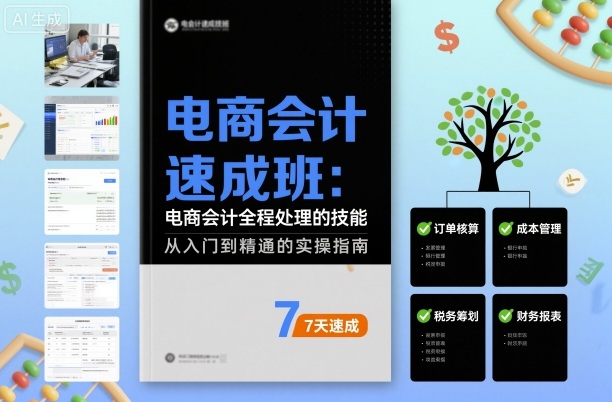 电商会计速成班，电商会计全程处理的技能-冒泡网