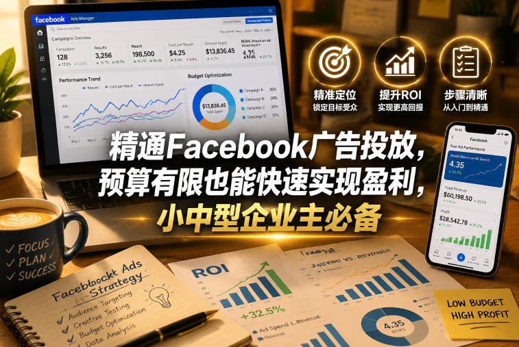 6b7ddf55bca08ecb054c8594676b80ca.jpeg 精通Facebook广告投放,预算有限也能快速实现盈利,小中型企业主必备【原创双语字幕】