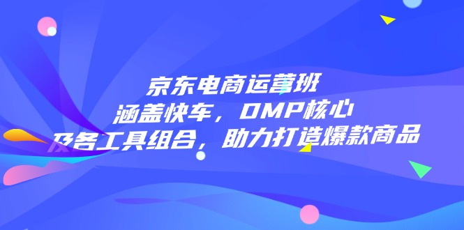 京东电商运营班：涵盖快车，DMP核心及各工具组合，助力打造爆款商品-冒泡网