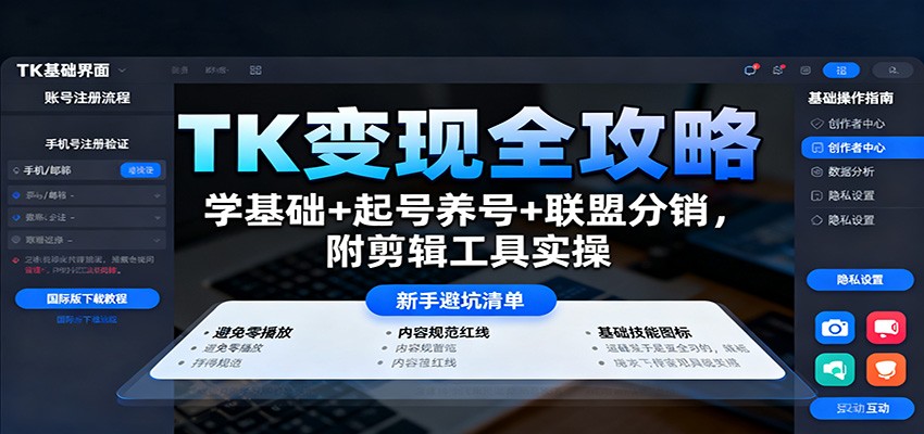71df795f19d4171dfe091eac6ba3687c.jpeg TK变现全攻略:学基础+起号养号+联盟分销,附剪辑工具实操